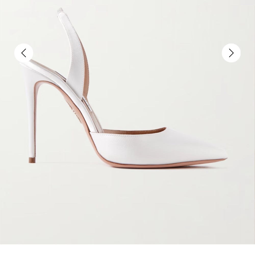 AQUAZURRA So Nude 105 Satin slingback Pumps
